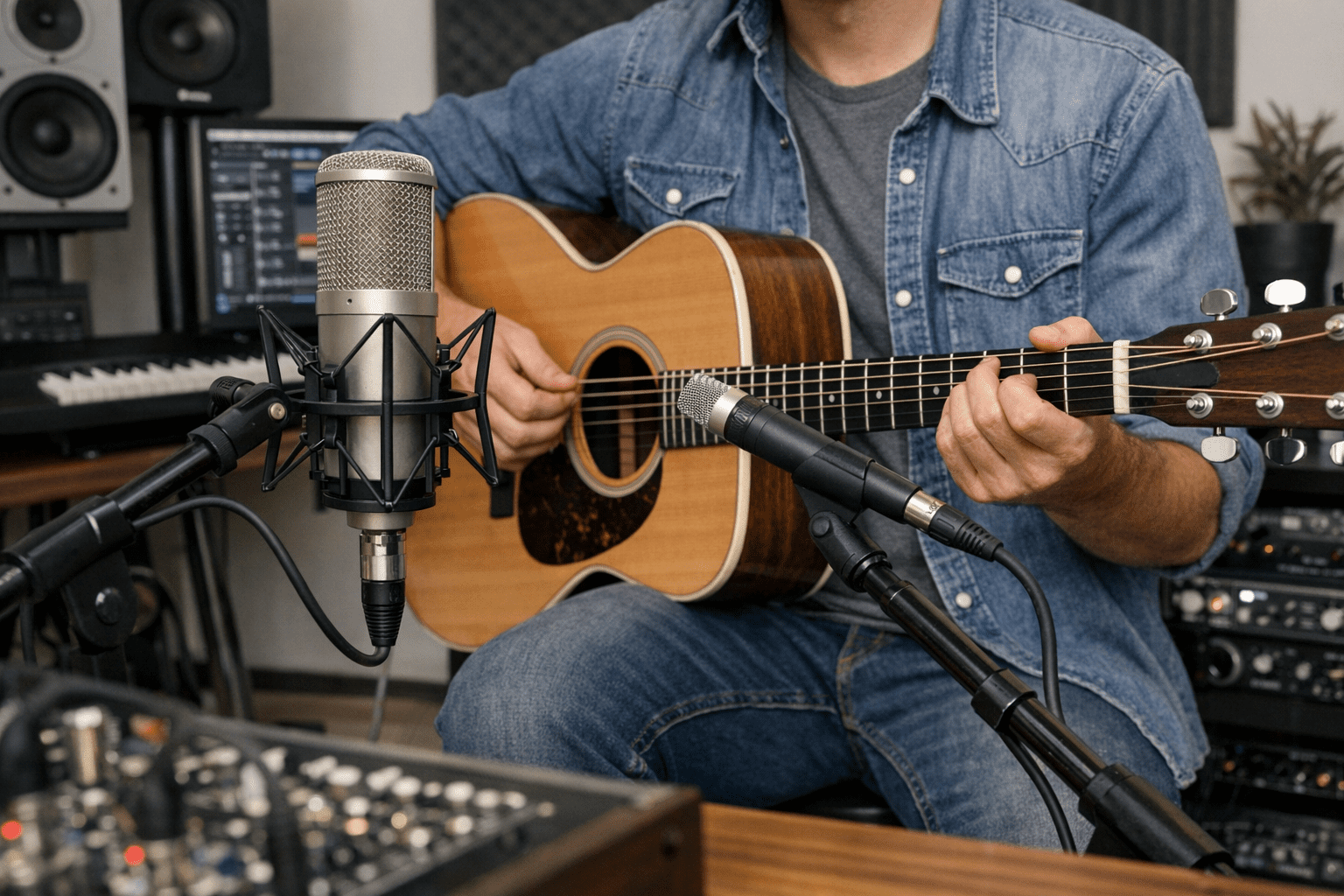Featured image for “How to Record an Acoustic Guitar at Home: Mic Placement and Technique”